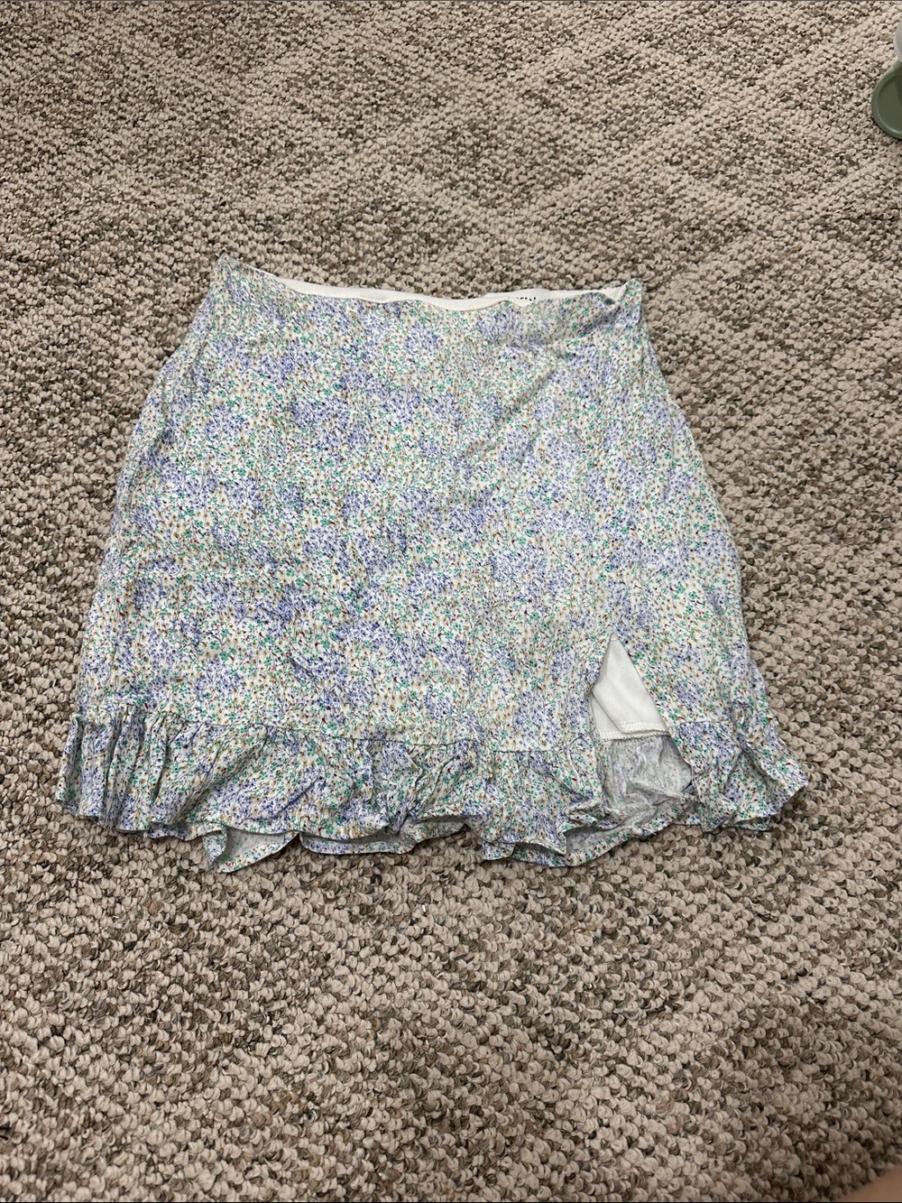 Floral Ruffle Hem Skirt